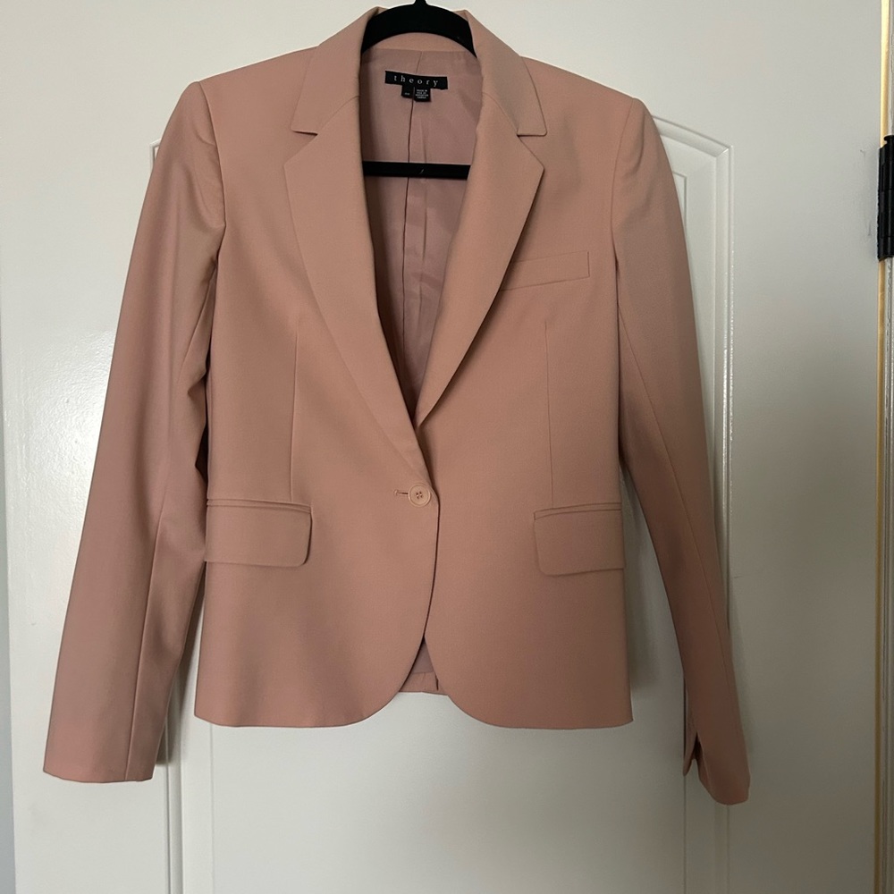 Dusky pink theory blazer